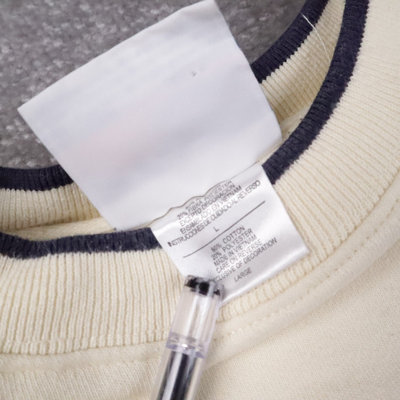 Vintage 90s Embroidered Golf Large Off White Large Long Sleeve Sweatshirt - Picture 6 of 13